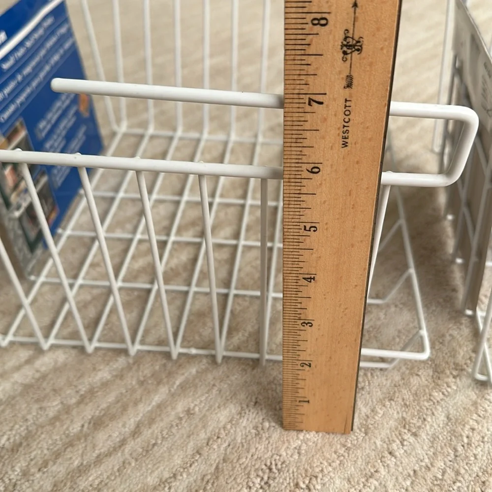 Set of 2 Rubbermaid Lee Rowan Hanging Under Shelf Metal Storage Basket 10” x 12”